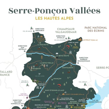 Carte touristique des activités de Serre-Ponçon vallées