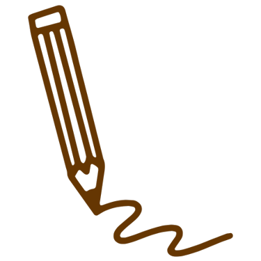 brown pencil drawing a design