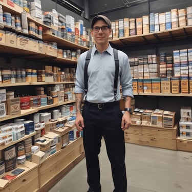 A man celebrating a sales achievement.