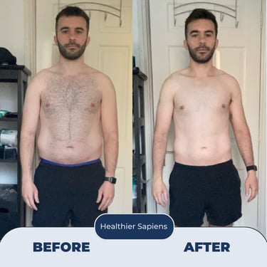 Executive client, Lucas, after 24-week metabolic health transformation