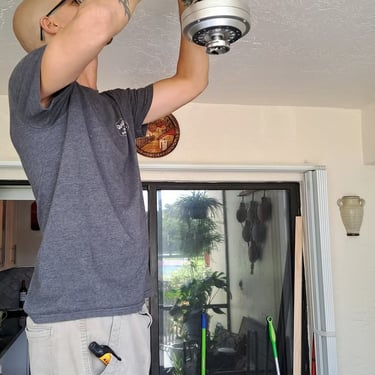 Ceiling fan replacement – residential home