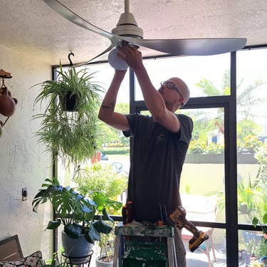 Ceiling fan replacement – residential home