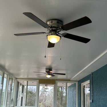 Outdoor patio ceiling fan installation