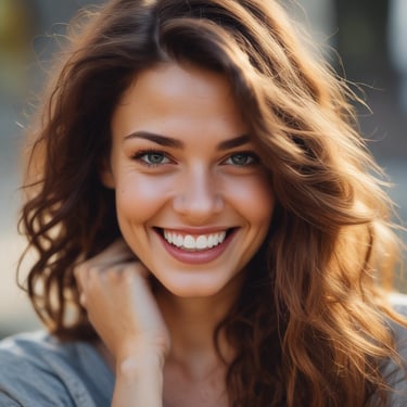 A satisfied client smiling after a fresh haircut at Dublin Hairdressers.