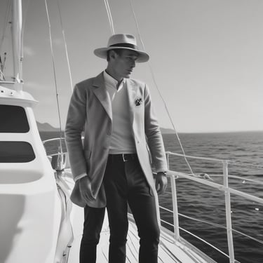 man standing near balcony