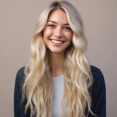 A happy customer holding Hair Rebirth Strong products.