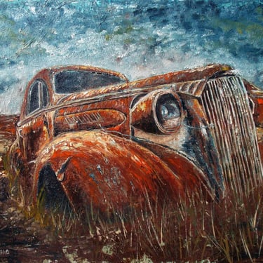 "Philosophical" Oil on canvas, 16" x 20" (40 x 50 cm) $350