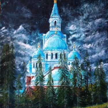 "Valaam Spaso-Preobrazhensky Monastery, Russia" Canvas, oil, 20" x 28" (50 x 70 cm) 480$