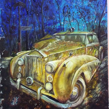 "Yellow retro" Canvas, oil, 16" x 20" (40 x 50 cm) 350$