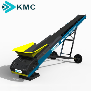 Radial stacker/ conveyor in blue
