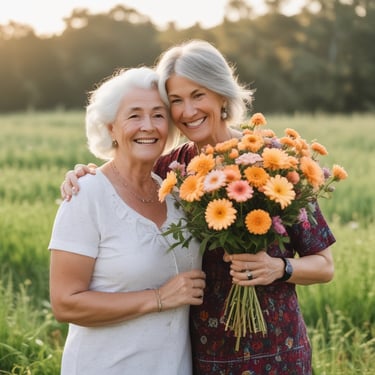 A charming flower shop displays various types of plants and flowers arranged on wooden crates and shelves outside a storefront. The facade features rustic decorations with leafy vines and a pink neon sign. On the pavement, a small model of the Eiffel Tower adds a unique touch, alongside chalkboard signs with floral prices. The area is adorned with a variety of colorful blooms, including roses, daisies, and potted plants.