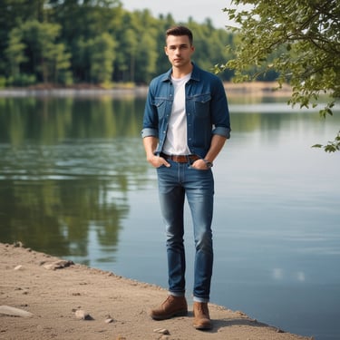 A quaint flower shop with a variety of potted plants and bouquets displayed outside on several tiers of a rustic wooden stand. The shop is situated on a narrow street with cobblestone pavement, and the background shows other storefronts and a van parked by the curb. The building has a vintage wooden door, adding charm to the scene.
