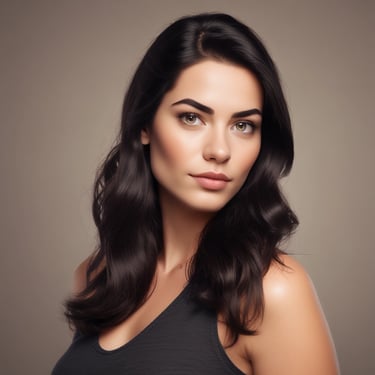 Bundles of straight hair extensions in two colors, dark brown and light blonde, secured with yellow bands. A metal ring holds sample strands with a tag attached, all placed on a soft, white furry surface.