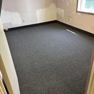 Academy commercial carpet installed in London office – durable flooring solution for high-traffic workspaces.