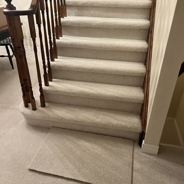 Selkirk carpet installed wall-to-wall on residential staircase in London Ontario, soft and durable flooring