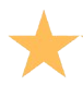 Yellow star shape representing stars in reviewes on Amazon