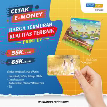 Cetak emoney custom  bogor