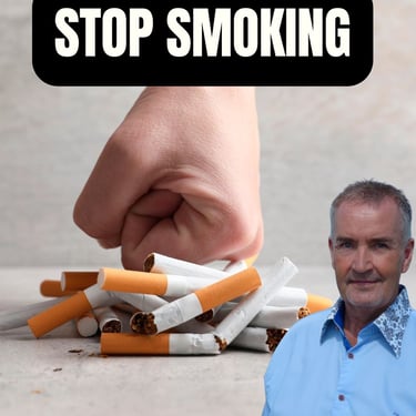 Client celebrating freedom after quitting smoking with hypnotherapy in Essex Colchester.