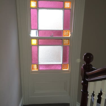 Stained glass sash window renovation in Belfast