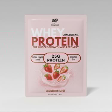 glowgains whey protein strawberry 