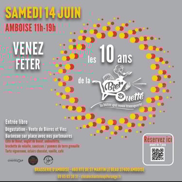 réalisation affiche 1à ans de la Bierouette 