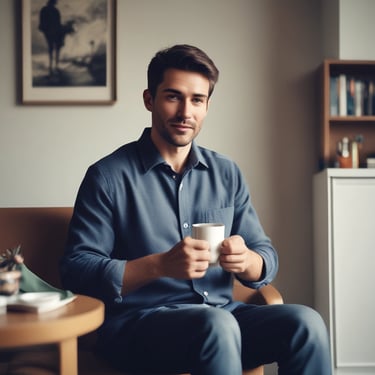 man in blue hoodie wearing eyeglasses