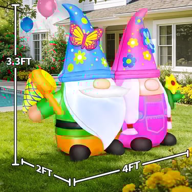3.5 feet inflatable gnomes decoration