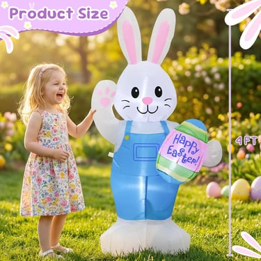4 feet inflatable bunny decoration