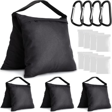 Aimosen 4 Packs Sandbags Weight Bags for Light Stand Photography Video Equipment, Heavy Duty Saddleb