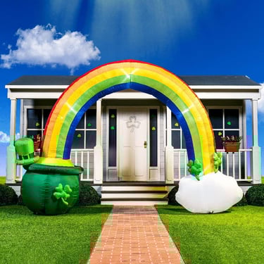 Rainbow arch with pot of gold