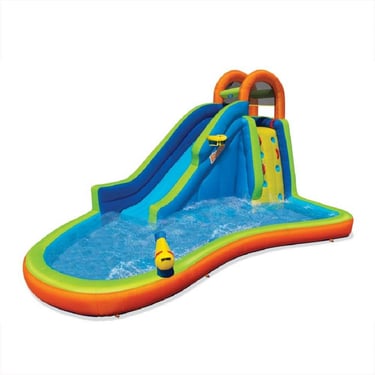 BANZAI Big Blast Water Park, Length: 14 ft 5 in, Width: 10 ft 7 in, Height: 7 ft 11 in, Inflatable O