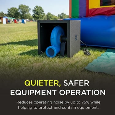 Bounce House Blower Cover, Noise Enclosure, Acoustic Box, Baffle Box