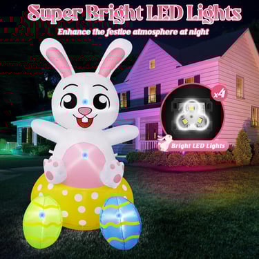 inflatable with LED lights at night