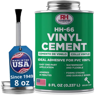 HH-66 Vinyl Cement 8 oz - Vinyl Adhesive, Cement Glue, Industrial Contact Cement for PVC & Vinyl Rep