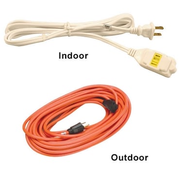 Indoor vs. Outdoor rated extension cords