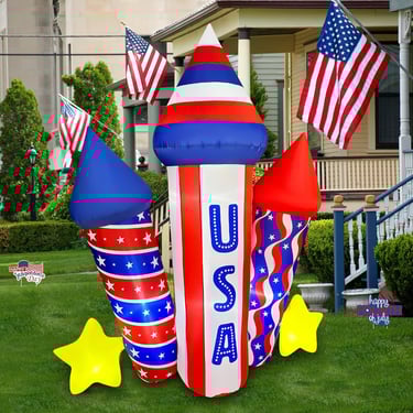 inflatable patriotic firework display