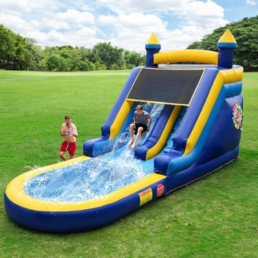 Inflatable Water Slide Commercial Grade: 21FT(L) Water Bounce House for Adults & Teenagers - Big Poo