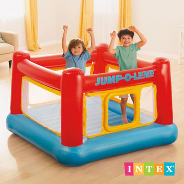 Intex Inflatable Jump-O-Lene Trampoline Bounce House with Crawl-Thru Door