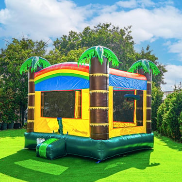 JumpOrange 14’x14’ Commercial Safari Inflatable Bounce House – 13ft Tall Heavy Duty 15oz PVC Bouncer
