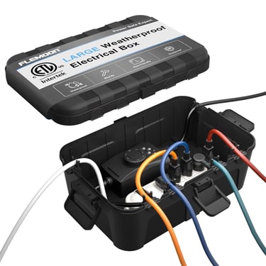 Large Outdoor Electrical Box (12.5 x 8.5 x 5 inch), IP54 Waterproof Extension Cord Cover Weatherproo