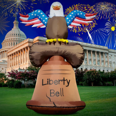inflatable Liberty Bell and eagle