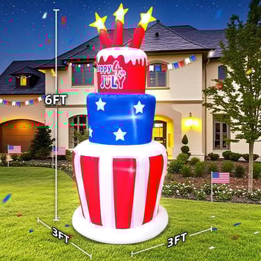 inflatable 6' birthday cake