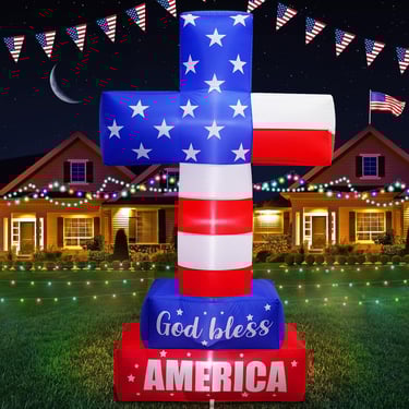 inflatable patriotic cross