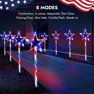 patriotic solar lights