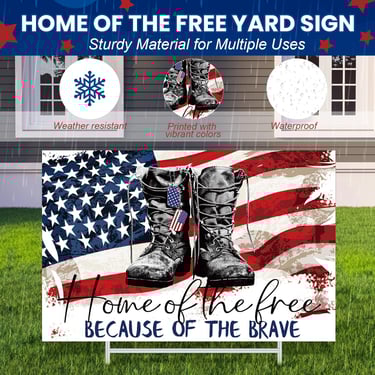 patriotic yard sign