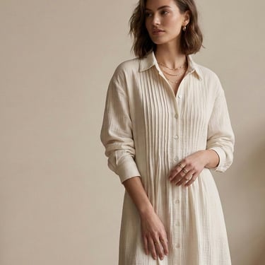 Ashanari oversized cotton shirt dress