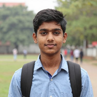 Portrait of a smiling young professional in modern office setting.