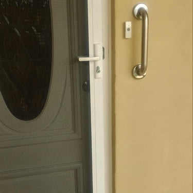 Grab rail at front door