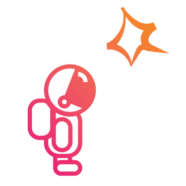 The hypnonaute logo : a cosmonaute with his star