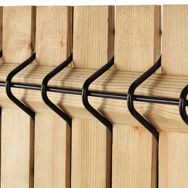 Détail kit lamelle bois 8 mm pour panneau de clôture